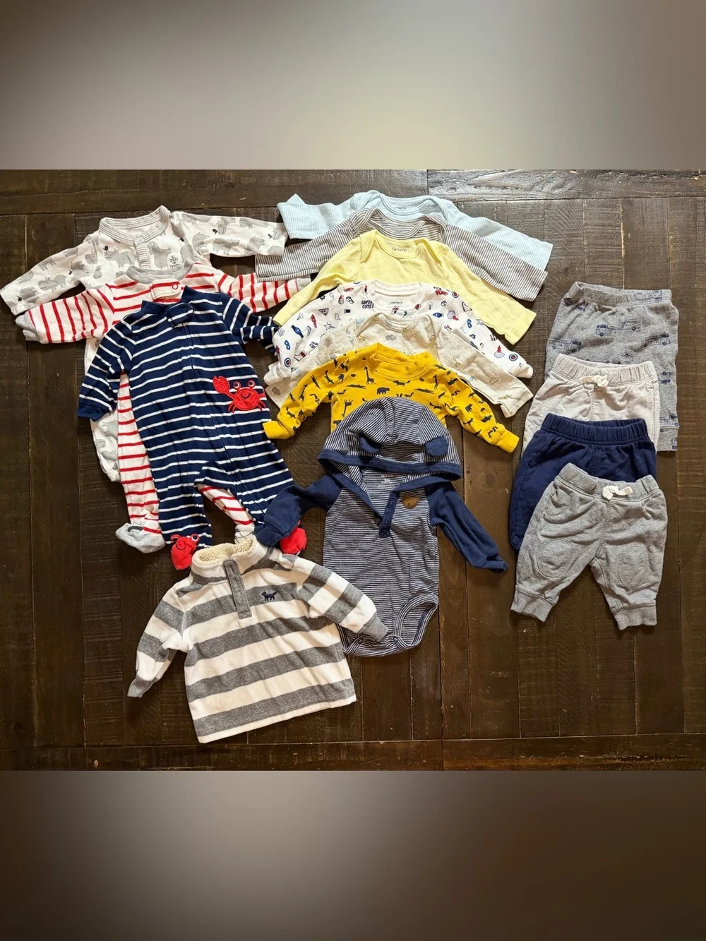 (15 Pieces) Mixed Lot Baby Boy Clothes, Size 3 Months.